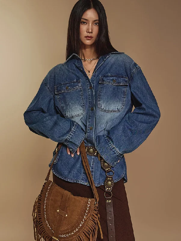 Weekend Deals That Sizzle S660 Denim Long Shirt
