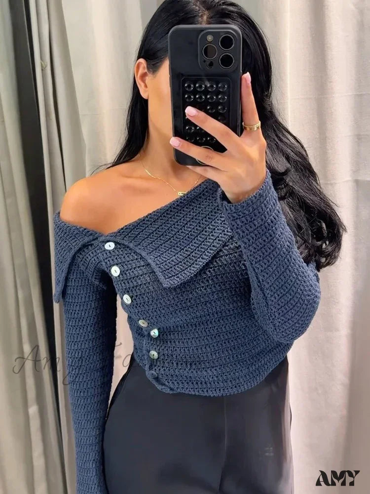 Half Price Female Fashion Top Solid Turn-Down Collar Long Sleeves Stylish Trendy Chic Cozy Comfortable Elegant Sweater Half Price Female Fashion Top Solid Turn-Down Collar Long Sleeves Stylish Trendy Chic Cozy Comfortable Elegant Sweater