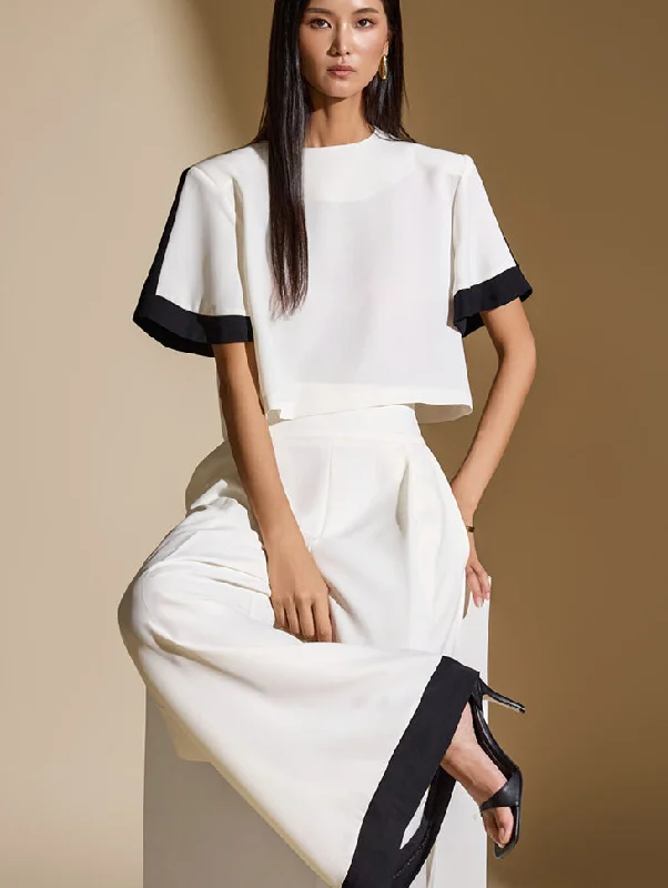 Super Savings B2998 Contrast Edge Blouse