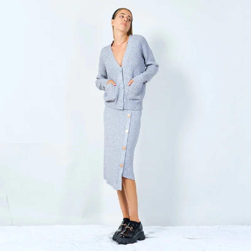 Extra Savings Cozy ribbed button-up cardigan wholesale