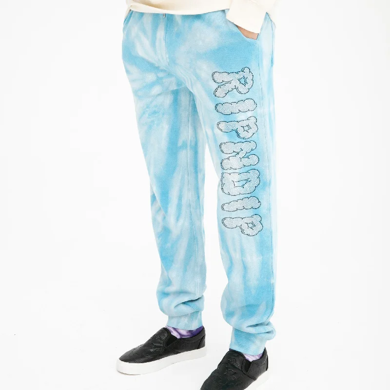 Sent From Heaven Sweatpants (Light Blue Spiral Dye)