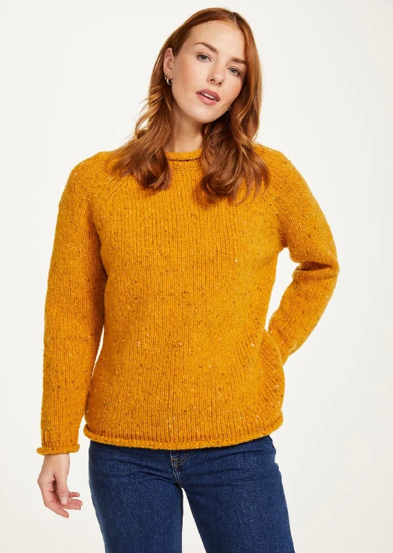 Sale Event Ladies Donegal Roll Neck Sweater | Sunflower
