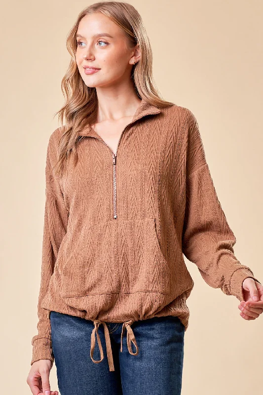 Members Only Half Zip-Up Top