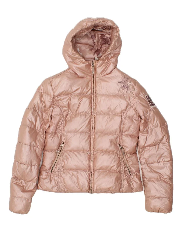 Weekend Specials to Cherish KEJO Womens Hooded Padded Jacket IT 46 Large Pink Polyamide