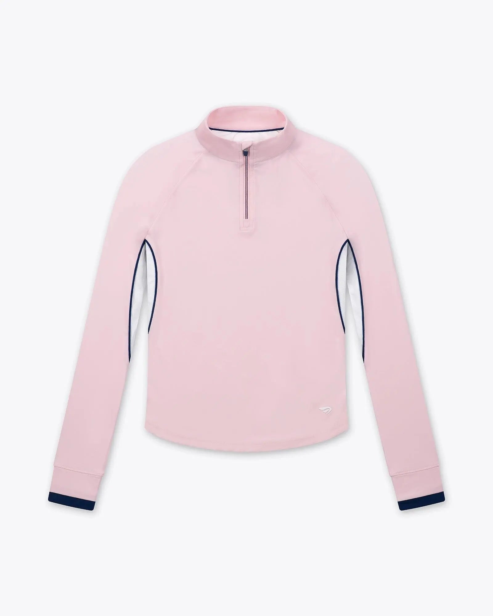 Stock Clearance Taylor Long Sleeve Half Zip Top - Light Pink