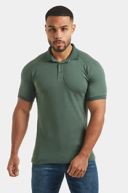 Muscle Fit Polo Shirt in Dark Khaki