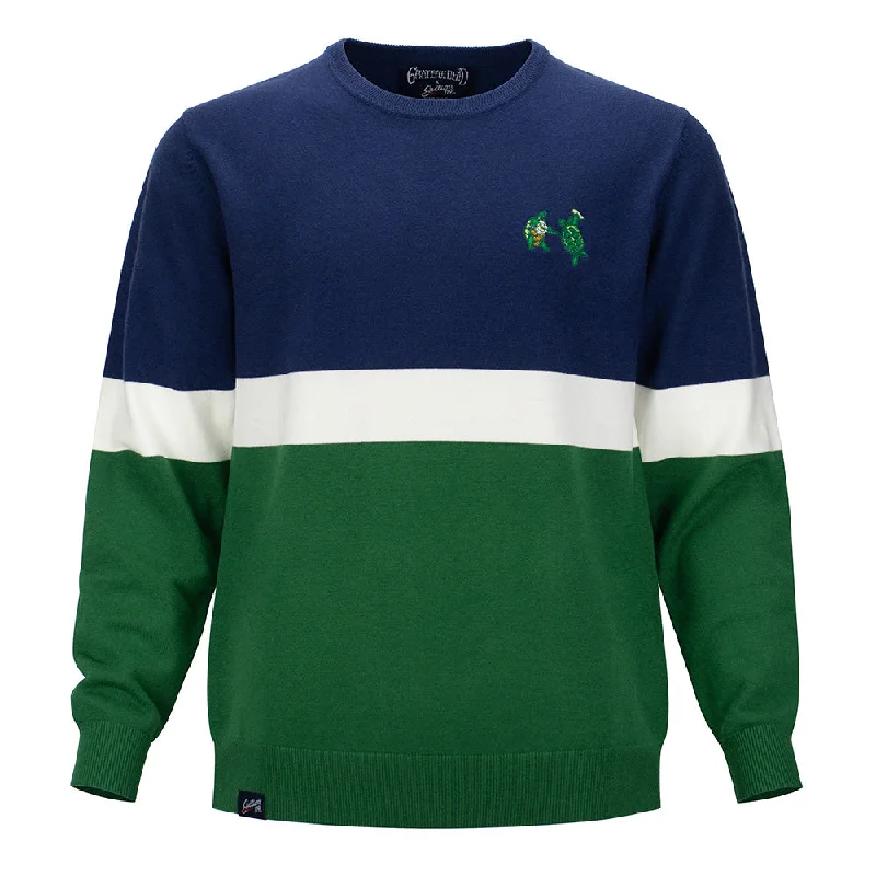 Big Savings Grateful Dead | Regular Sweater | Turtles Navy, White & Green Stripes