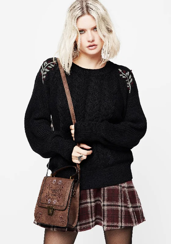 Unmissable Offer Patrice Embroidered Cable Knit Jumper