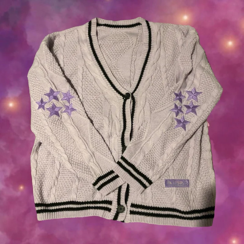 Closeout SPECIAL EDITION: Lavender Speak Cardigan - Version 2