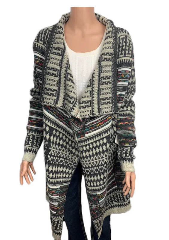 Weekend Specials to Relish Aztec pattern Woolen Cardigans Style#-L-24671
