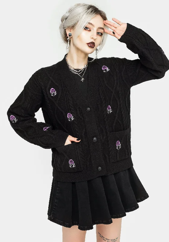 Savings Galore Revelation Mushroom Knit Cardigan