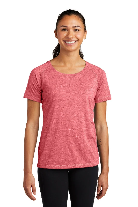 The Best Prices Sport-Tek Womens Moisture Wicking Short Sleeve Scoop Neck T-Shirt - Heather True Red