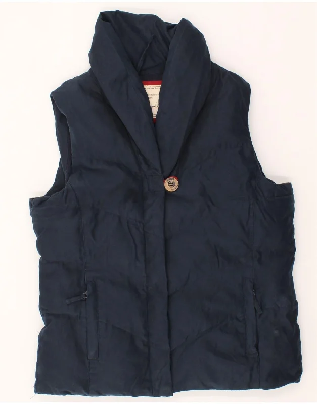 Amazing Value JOULES Womens Padded Gilet UK 12 Medium Navy Blue Polyester