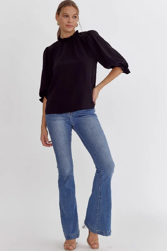 Overstock Sale Mock Neck Top