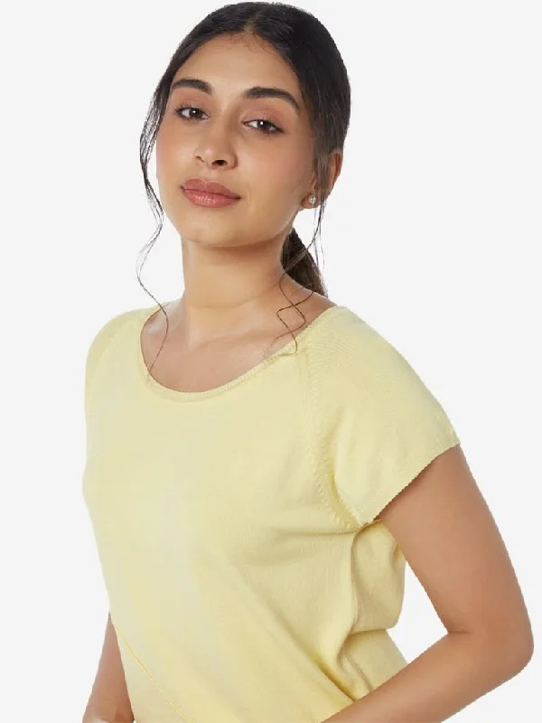 Weekend Offers That Impress LOV Yellow Crewneck T-Shirt