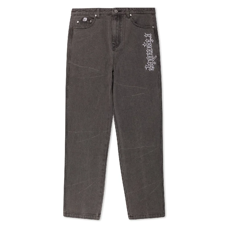 Los Feliz Denim Pants (Charcoal Stone Wash)