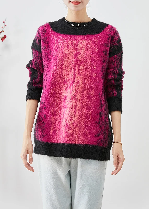 Shop the Weekend Away Handmade Purple Oversized Thick Tie Dye Knit Sweater Fall