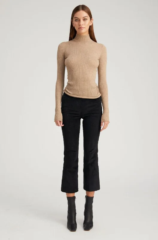 Weekend Savings Spectacular Black Corduroy Crop Flare Pants