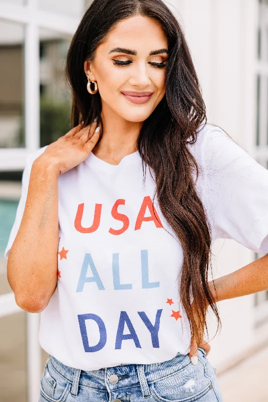 Final Markdown USA All Day White Graphic Tee