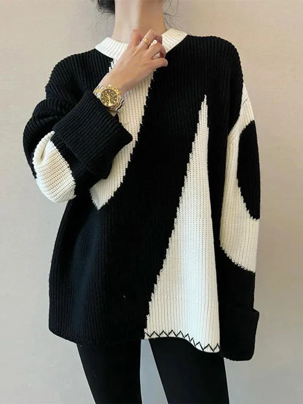 Hurry Up Oversized Charming Zebrataur Sweater