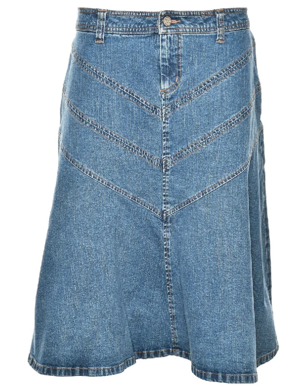 A-Line Denim Skirt - M