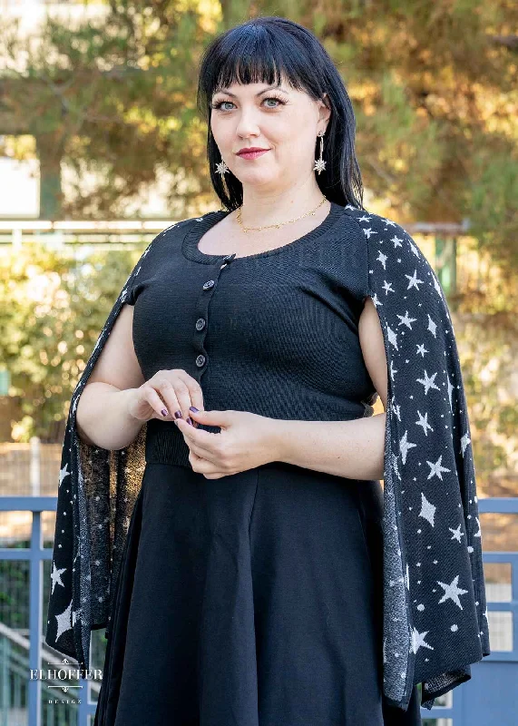 Referral Discount PREORDER - Scattered Stars Cape Sleeve Cardigan