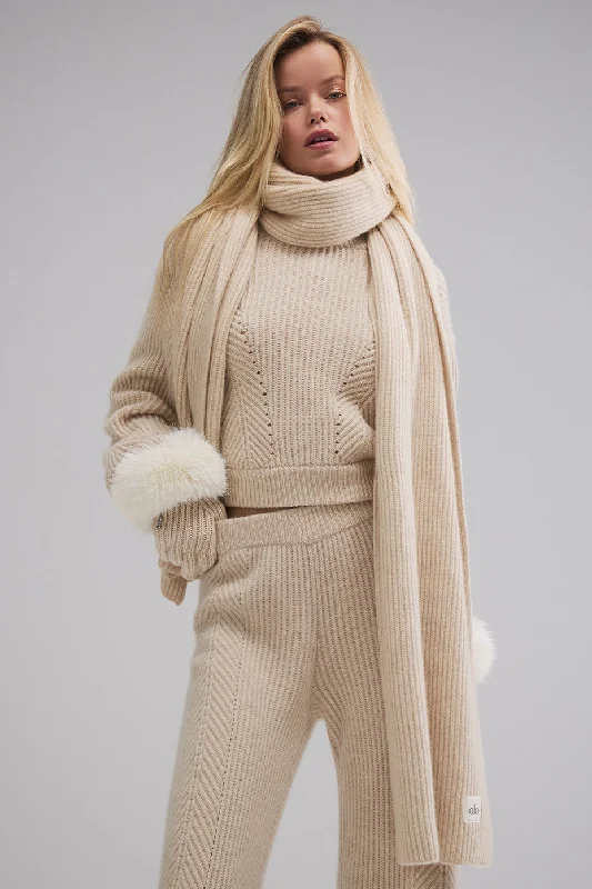 Weekend Savings Extravaganza Courchevel Cashmere Scarf - Birch Heather