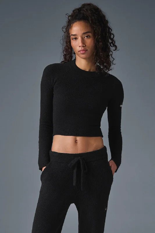 Weekend Bargains to Sizzle Snuggle Up Sweater Long Sleeve - Black