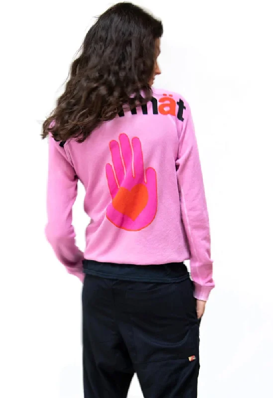 Weekend Discounts to Relish FREE CITY Giant Open Hand Raglan in Pinklight