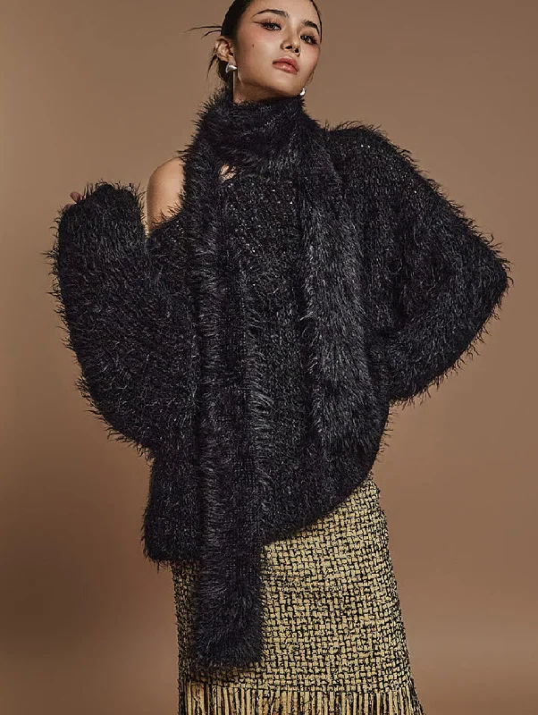 Weekend Offers That Amaze E3619 Net Fur Knit