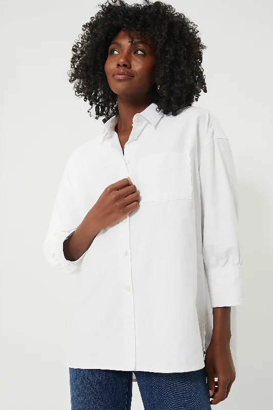 Weekend Bargains to Relish White Oxford Adair Boyfriend Shirt