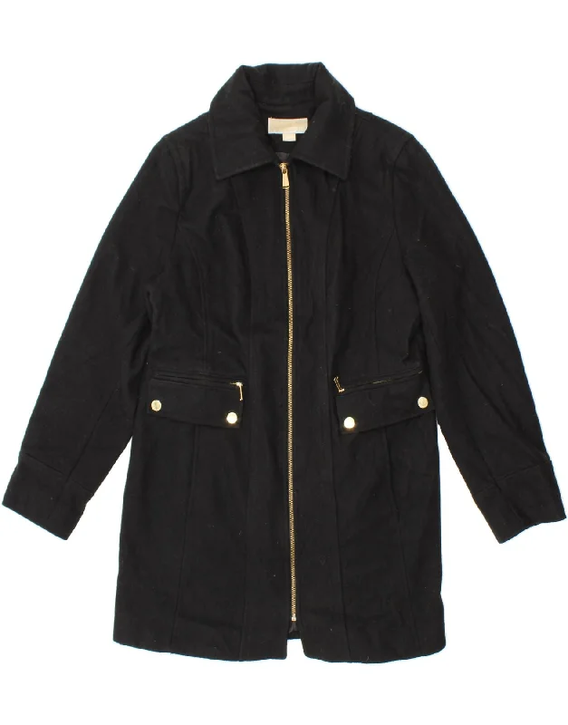 Can't Be Beat MICHAEL KORS Womens Overcoat US 14 XL Black Wool