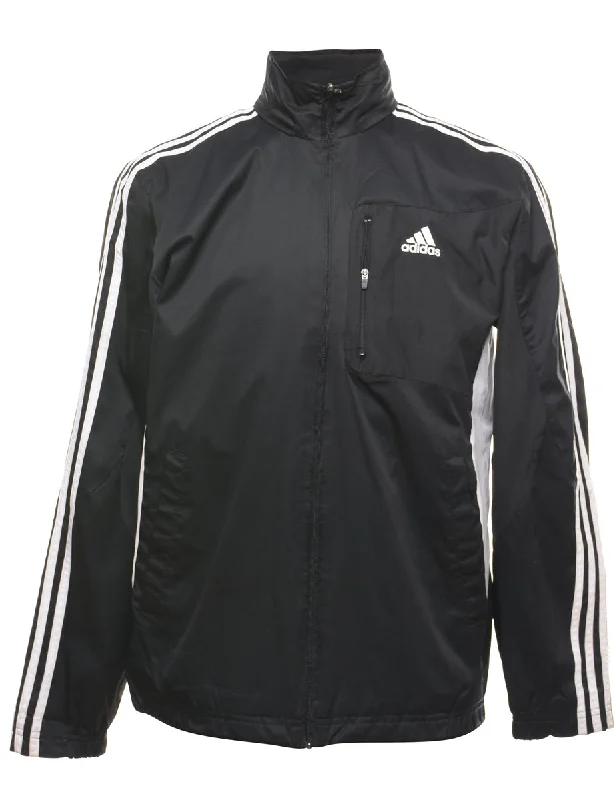 Adidas Black & White Classic Nylon Jacket - S