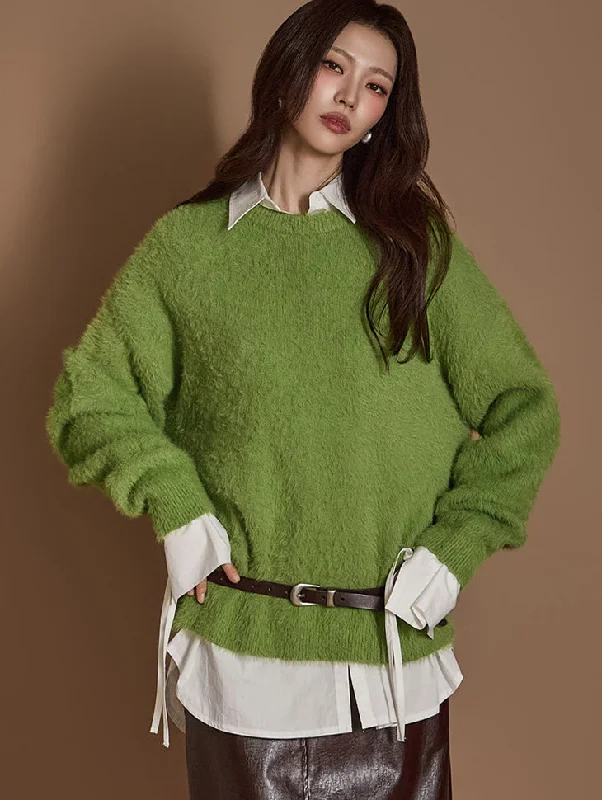 Weekend Shopping Extravaganza E3551 Mohair Warmer Knit