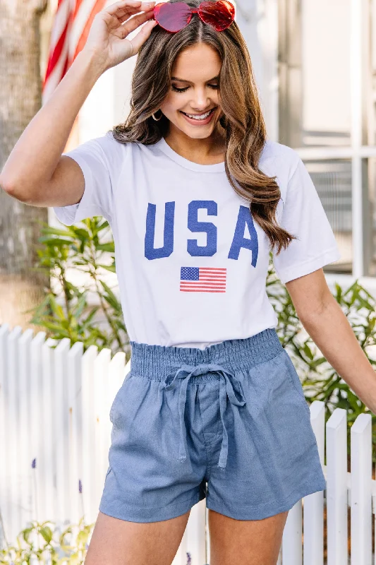 Weekend Specials to Snag Simply Patriotic White Graphic Tee