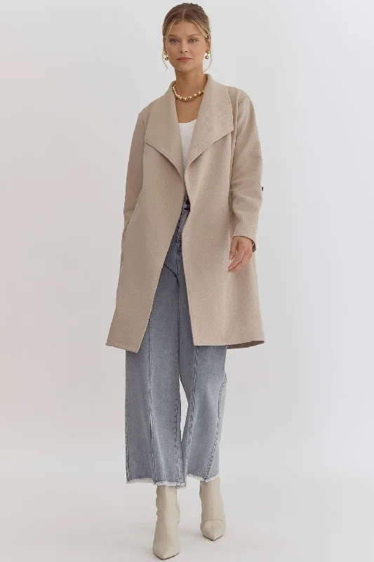 Huge Savings Solid Textured Coat