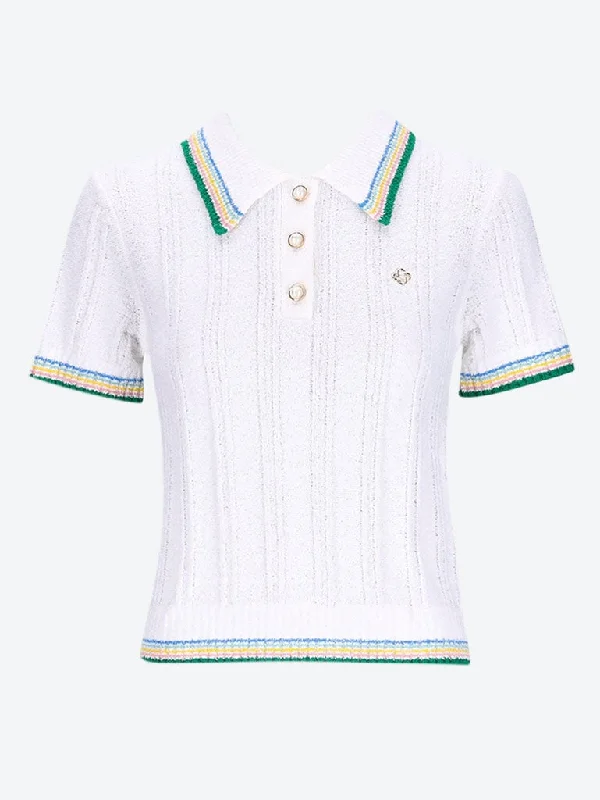 Weekend Discounts to Enjoy Knit boucle polo
