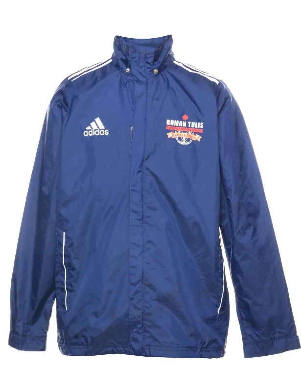 Adidas Classic Navy Nylon Jacket - M