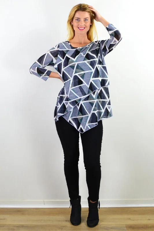 Weekend Specials to Delight Triangle Double Layered Tunic Top