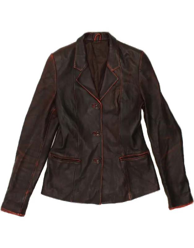 Deal of the Week VINTAGE Womens Leather Jacket UK 12 Medium Brown