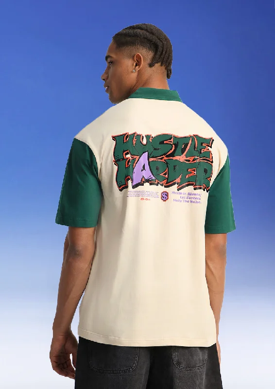 Weekend Specials to Snag Hustle Harder Oversized Exclusive Polo T-shirt
