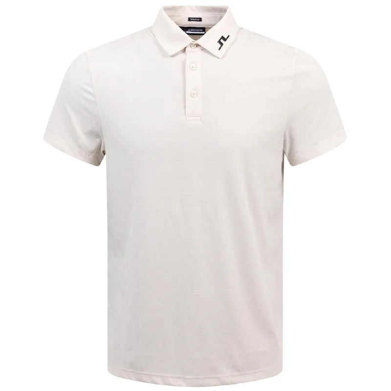 Bison Regular Jacquard Polo Moonbeam - AW24