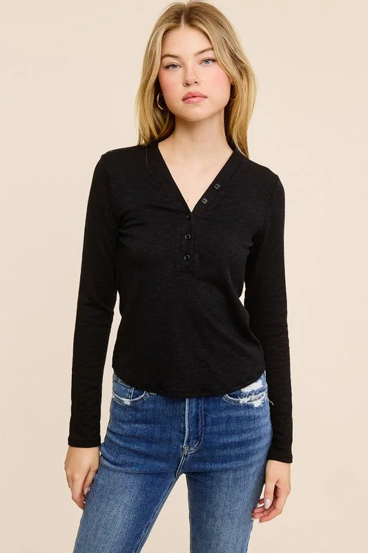 Midnight Sale Morai Modal Button Up Henley