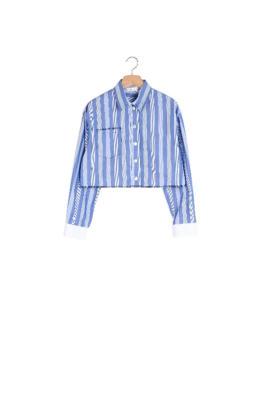 Final Sale Chemise courte à rayures