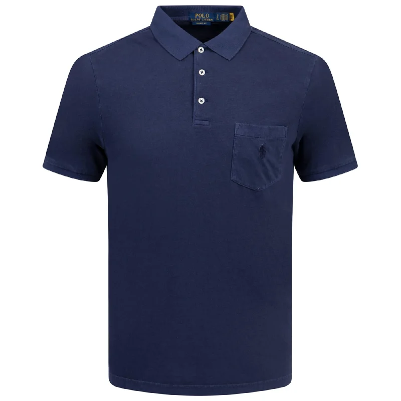 Polo Golf Classic Fit Cotton Chest Pocket Polo Cruise Navy - AW24