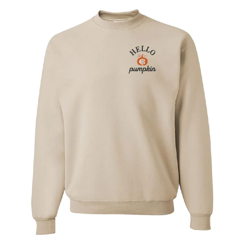 Bargain Prices Monogrammed Hello Pumpkin Crewneck Sweatshirt