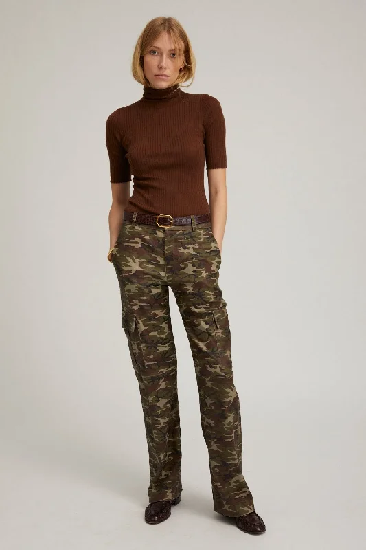 Deal of the Week Camouflage Leather Cargo Trousers