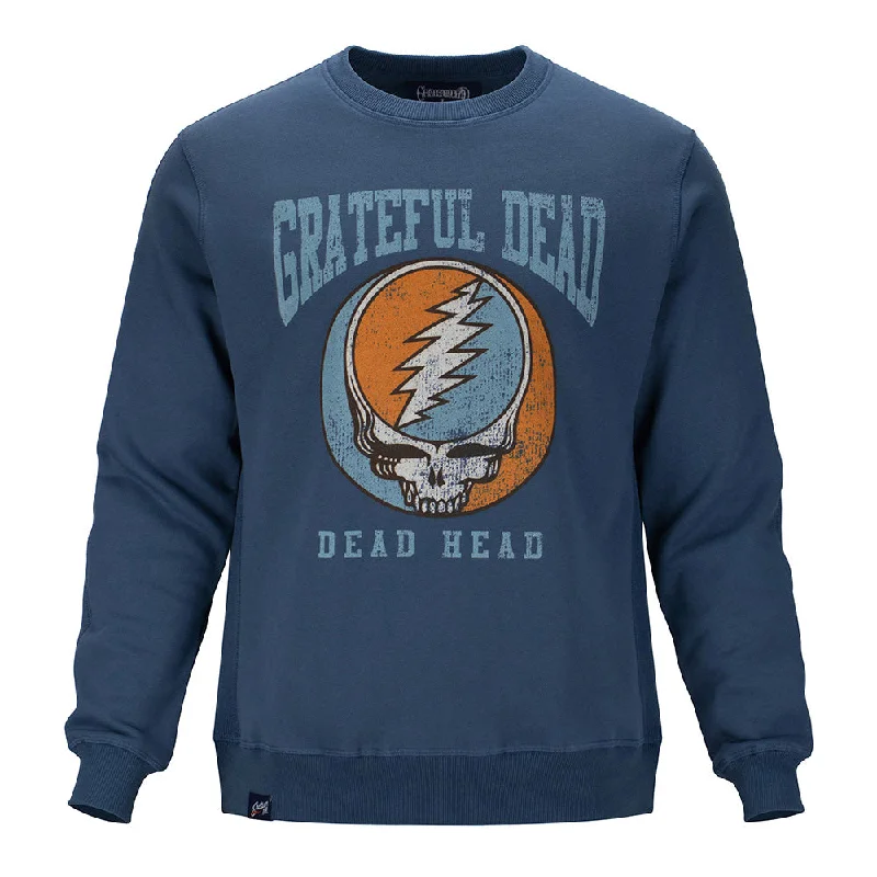 Weekend Price Cuts Galore Grateful Dead | Crewneck Sweatshirt Midweight Terry | Stealie in Navy Weekend Price Cuts Galore Grateful Dead | Crewneck Sweatshirt Midweight Terry | Stealie in Navy