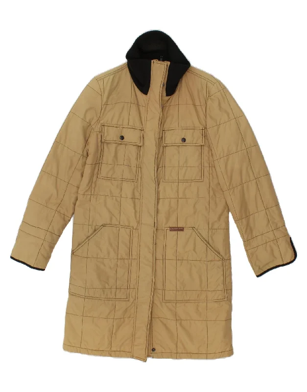 Unwind with Weekend Discounts MARLBORO CLASSICS Womens Padded Coat UK 10 Small Beige Cotton