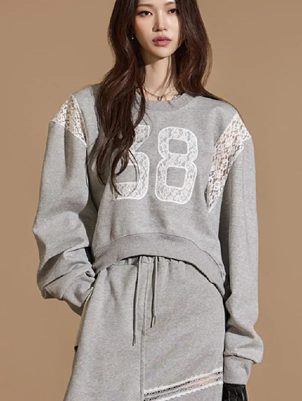 Unbeatable Prices E3524 Lace Sweatshirt